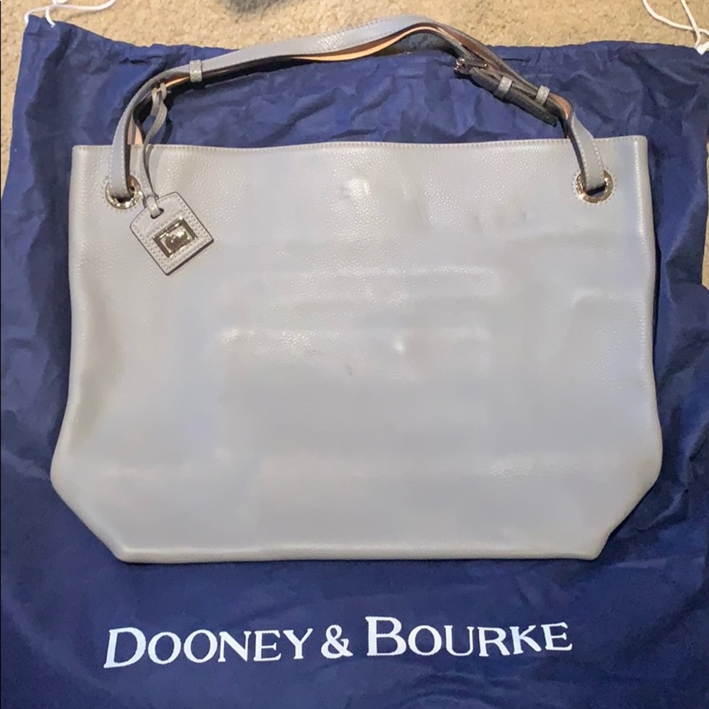 Dooney & Bourke Large Grommet Sac Bag Purse Gray